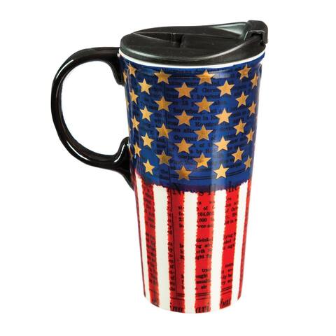 Liberty 17 fl. oz. Ceramic Travel Cup with Matching Gift Box