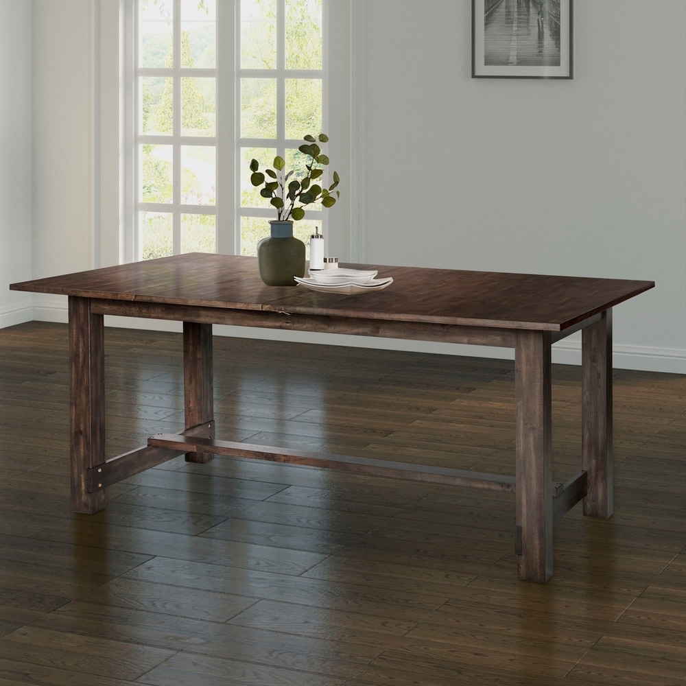 Abbyson Vicente Extending Dining Table (8 - Rectangle - Cherry Brown)