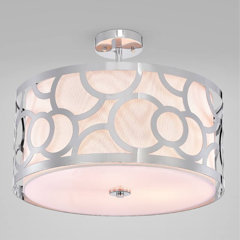 Carson Carrington Yggers Chrome 3-light Chandelier