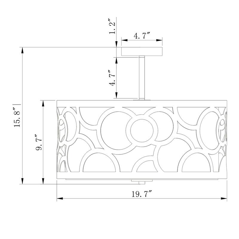 Carson Carrington Yggers Chrome 3-light Chandelier