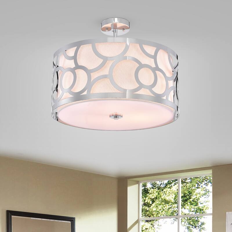 Carson Carrington Yggers Chrome 3-light Chandelier