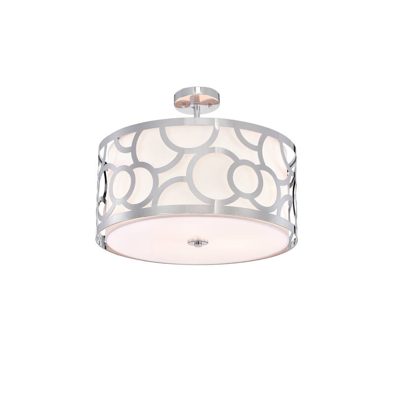 Carson Carrington Yggers Chrome 3-light Chandelier