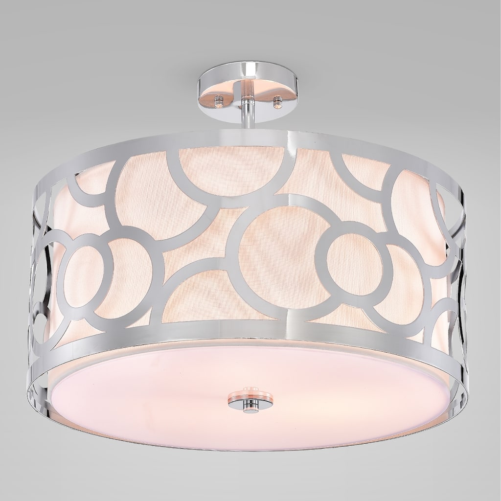 Carson Carrington Yggers Chrome 3-light Chandelier