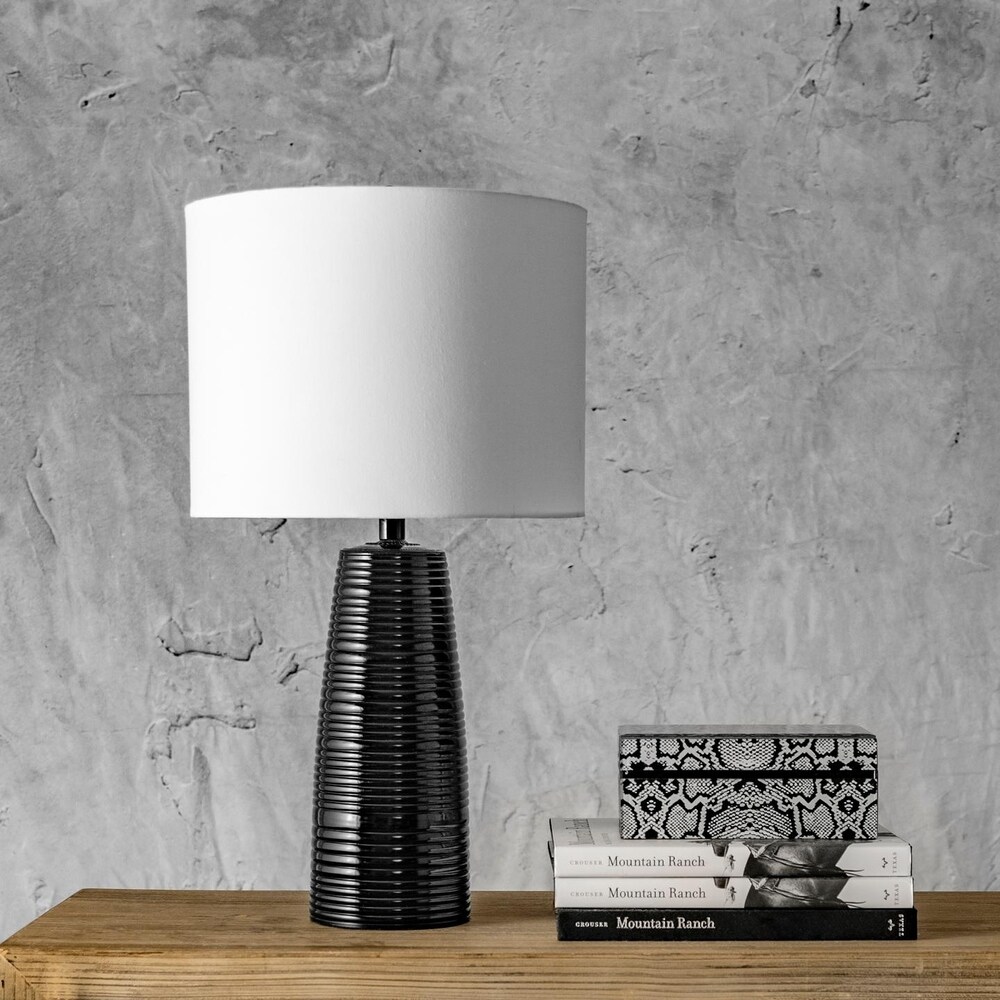 black contemporary table lamps