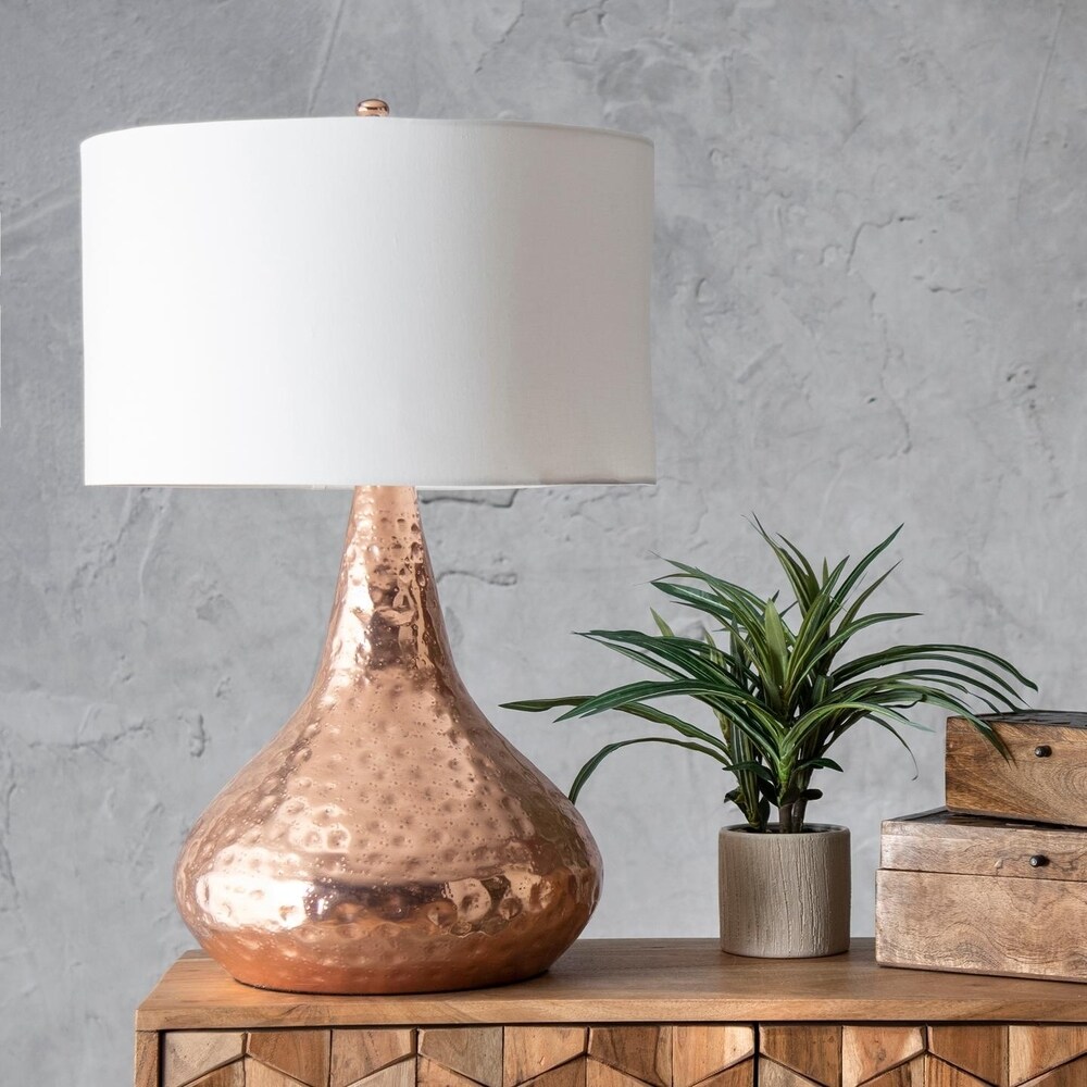 copper base table lamp