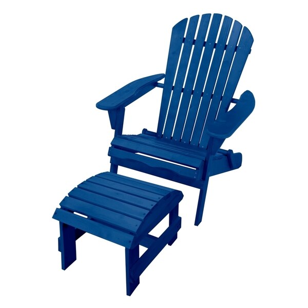 Adirondack Chair with Ottoman - Overstock - 30690393