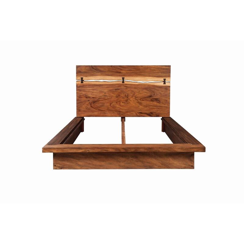 Mallory Smokey Walnut and Coffee Bean Platform Bed