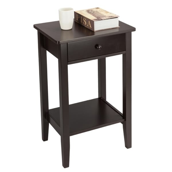 Shop 2-Tier Side Table Nightstand with Drawer End Table ...