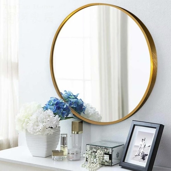 Carson Carrington Lungsnas Round Wall-mounted Hanging Vanity Mirror ...