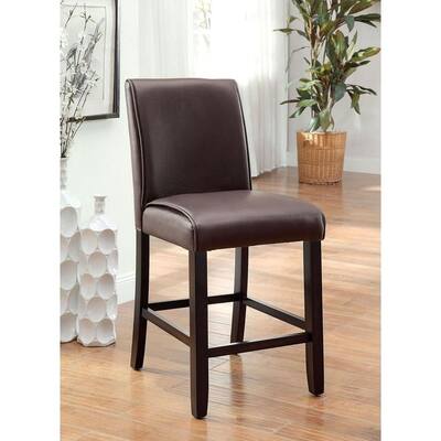 Counter Hieght Parson Chair, Dark Walnut