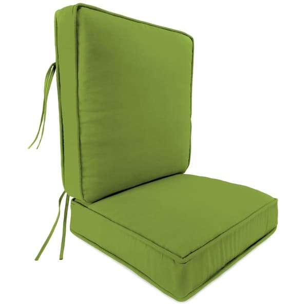 2 Piece Deep Seat Chair Cushion in Solid Apple