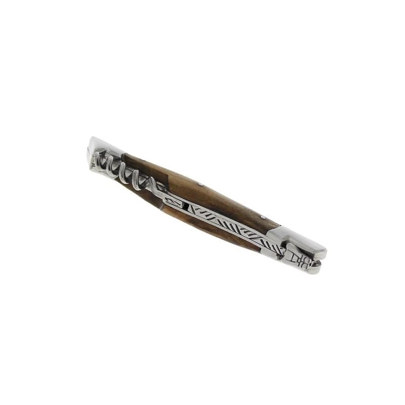 French Home Laguiole Connoisseur Pocket Knife with Cork Screw Olive Wood.