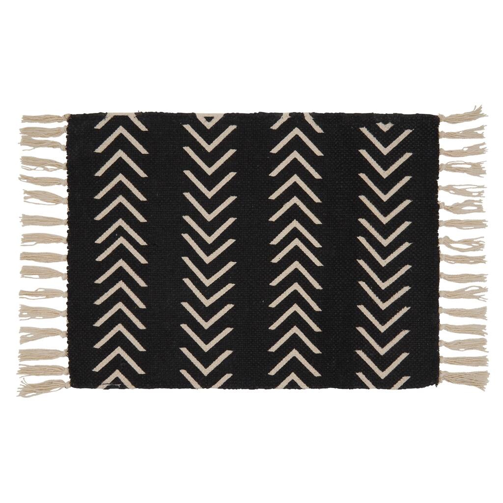 Cotton Placemats With Chevron Design (Set of 4)