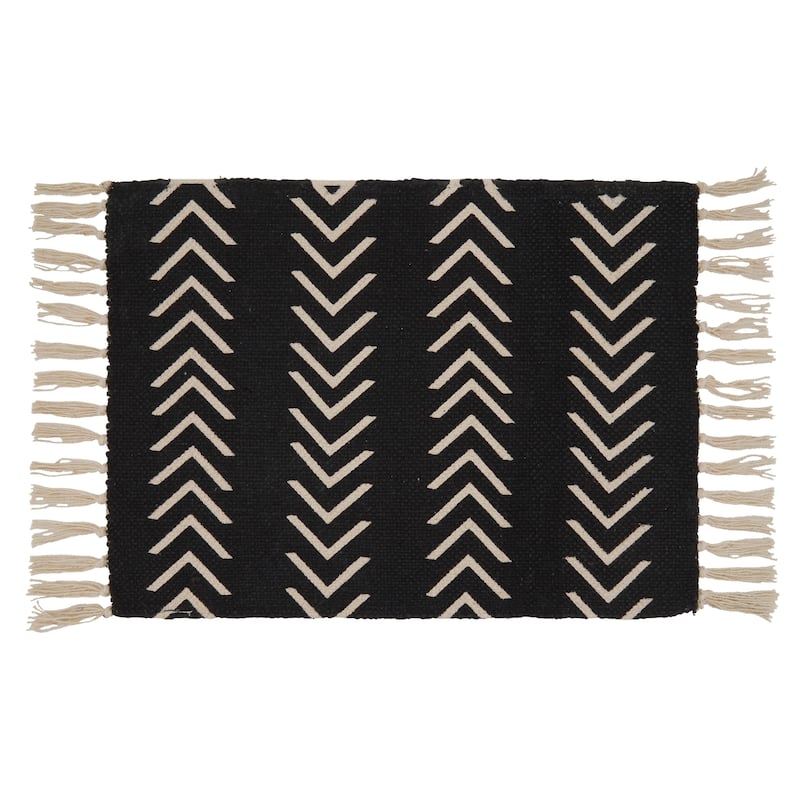 Cotton Placemats With Chevron Design (Set of 4)