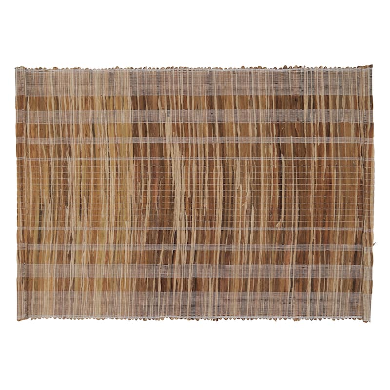 Water Hyacinth Placemats With Striped Design (Set of 4)