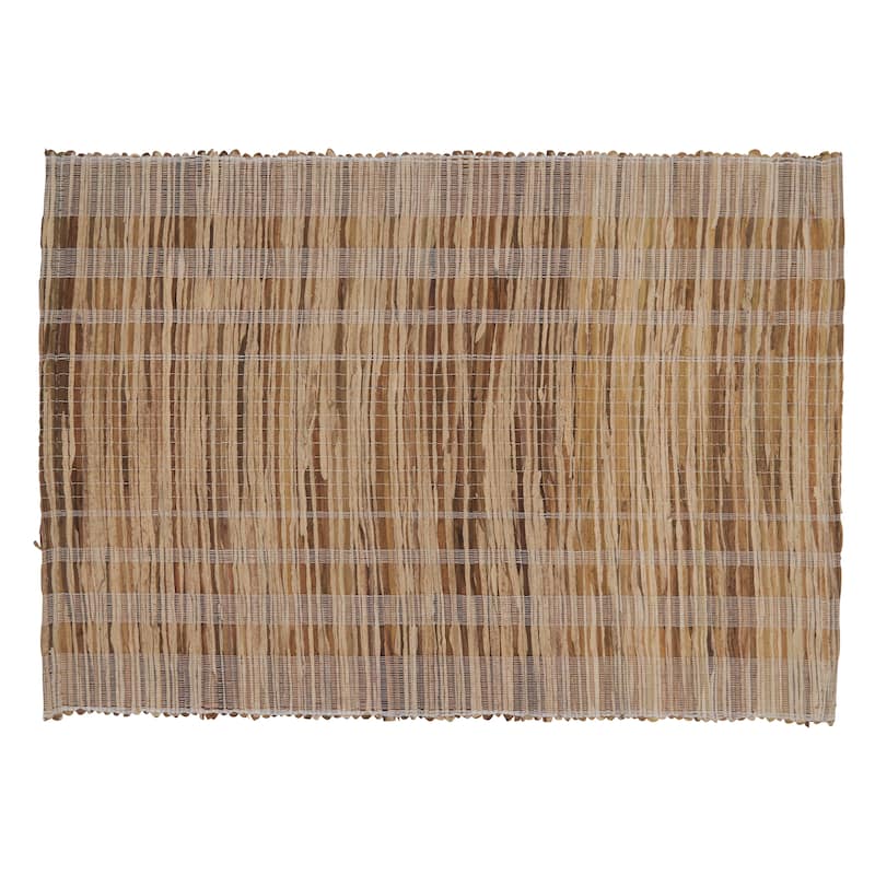 Water Hyacinth Placemats With Striped Design (Set of 4)