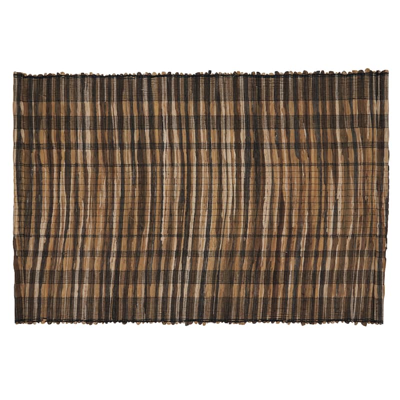 Water Hyacinth Placemats With Striped Design (Set of 4)