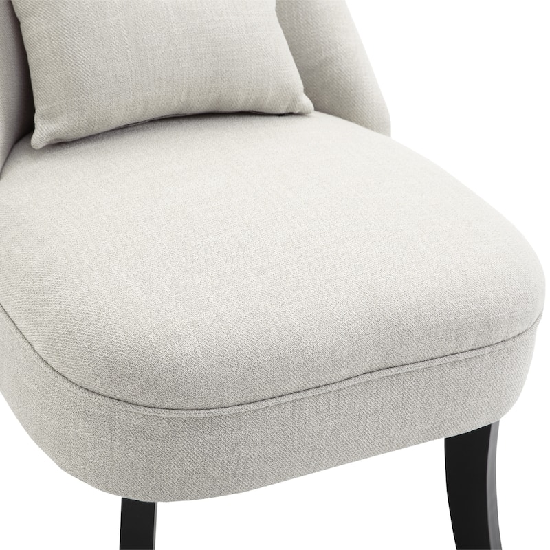 Copper Grove Tigre Fabric-upholstered Small Accent Chair with Wood Legs and Pillow - 20.75*27.25*30.25