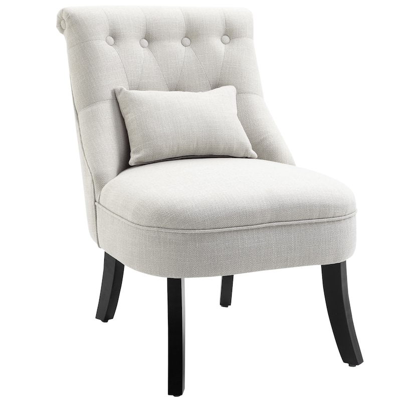 Copper Grove Tigre Fabric-upholstered Small Accent Chair with Wood Legs and Pillow - 20.75*27.25*30.25