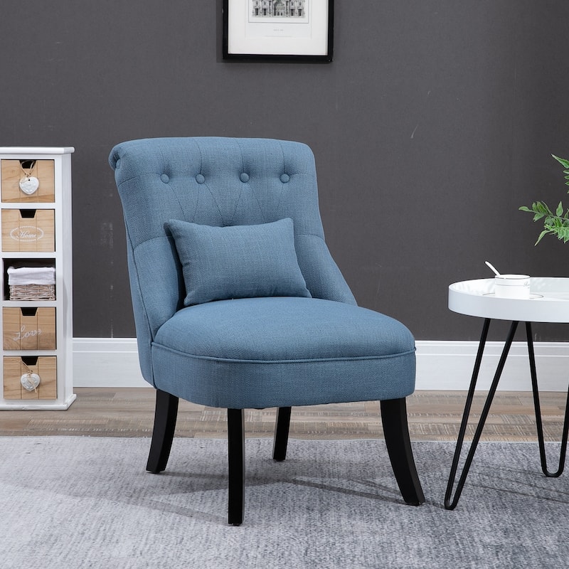 Copper Grove Tigre Fabric-upholstered Small Accent Chair with Wood Legs and Pillow - 20.75*27.25*30.25