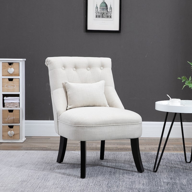 Copper Grove Tigre Fabric-upholstered Small Accent Chair with Wood Legs and Pillow - 20.75*27.25*30.25
