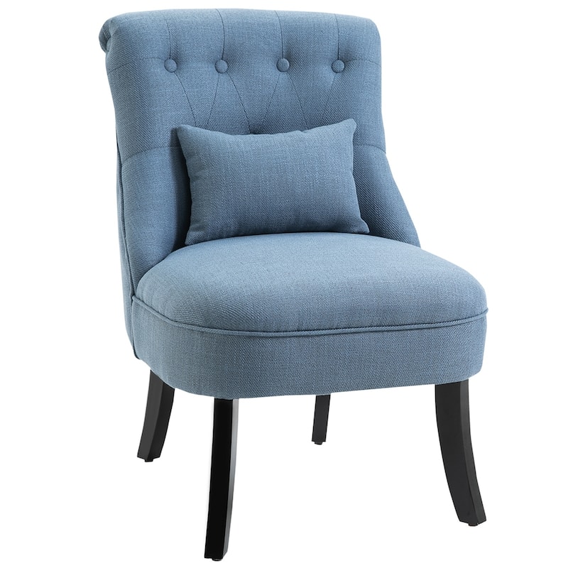 Copper Grove Tigre Fabric-upholstered Small Accent Chair with Wood Legs and Pillow - 20.75*27.25*30.25