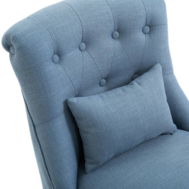 Copper Grove Tigre Fabric-upholstered Small Accent Chair with Wood Legs and Pillow - 20.75*27.25*30.25