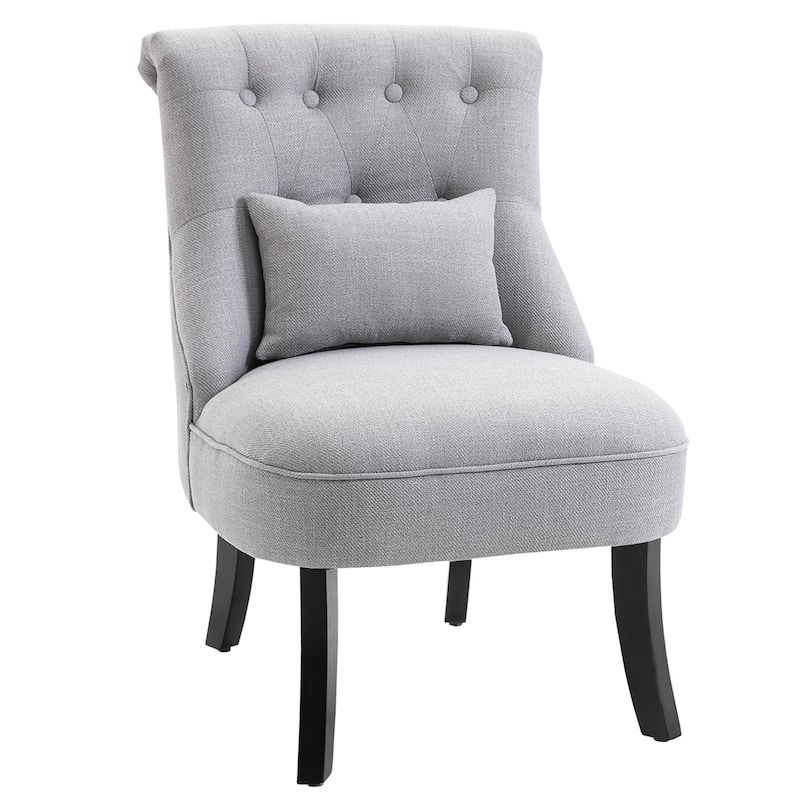 Copper Grove Tigre Fabric-upholstered Small Accent Chair with Wood Legs and Pillow - 20.75*27.25*30.25