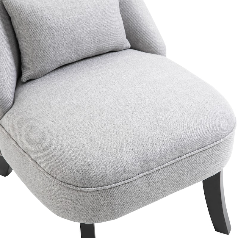 Copper Grove Tigre Fabric-upholstered Small Accent Chair with Wood Legs and Pillow - 20.75*27.25*30.25