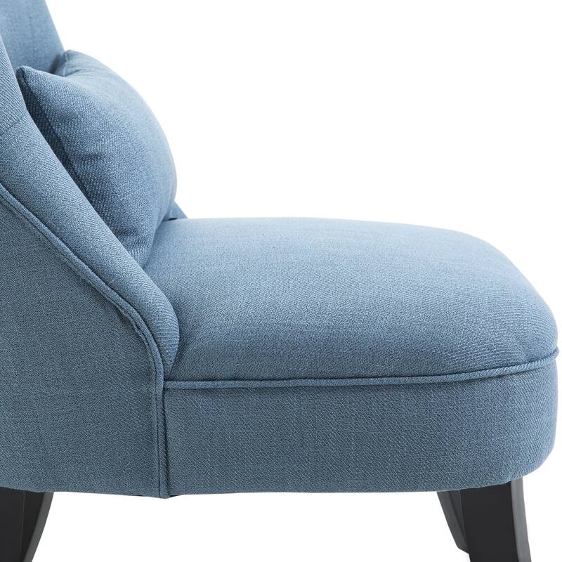 Copper Grove Tigre Fabric-upholstered Small Accent Chair with Wood Legs and Pillow - 20.75*27.25*30.25