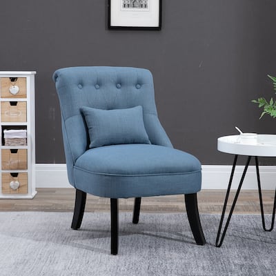 Copper Grove Tigre Fabric-upholstered Small Accent Chair with Wood Legs and Pillow - 20.75*27.25*30.25