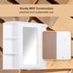 preview thumbnail 3 of 8, HOMCOM Over-the-Sink Bathroom Storage Organizer Cabinet with Mirrored Door and Multiple Shelves, White