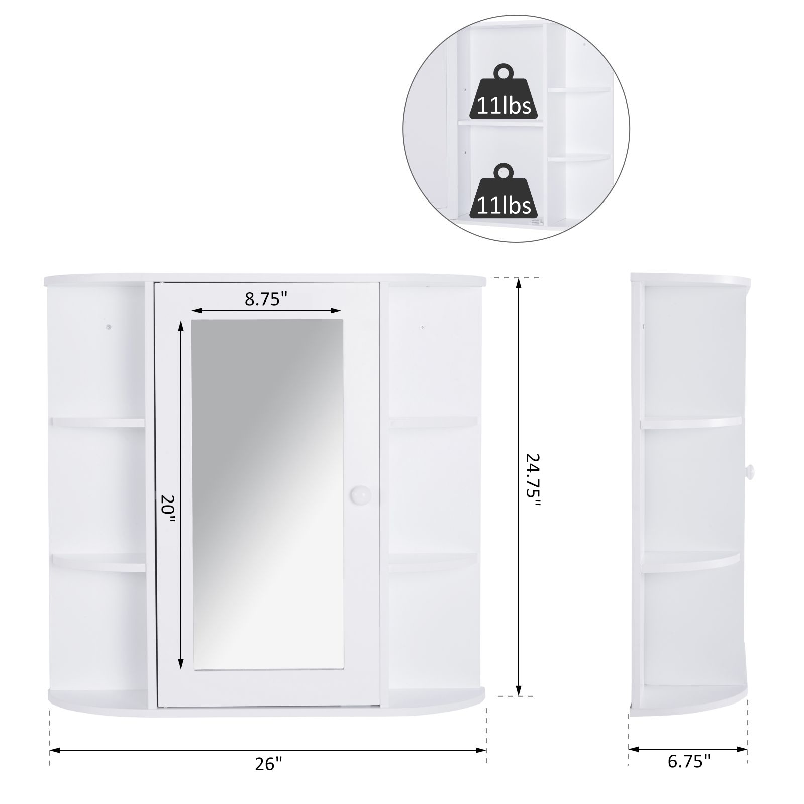 Over-the-Sink Bathroom Storage Organizer Cabinet with Mirrored  Door,Shelves, 1 Unit - Gerbes Super Markets