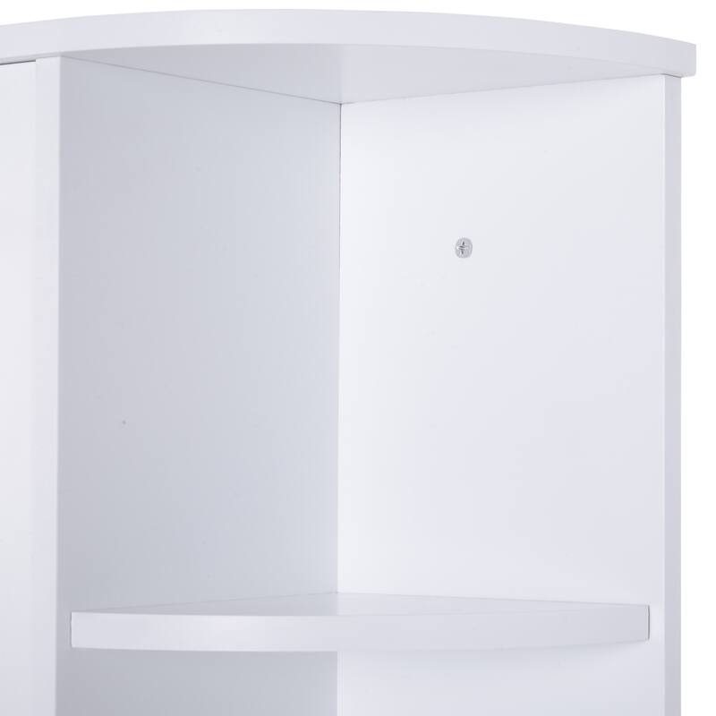 HOMCOM Over-the-Sink Bathroom Storage Organizer Cabinet with Mirrored Door and Multiple Shelves, White