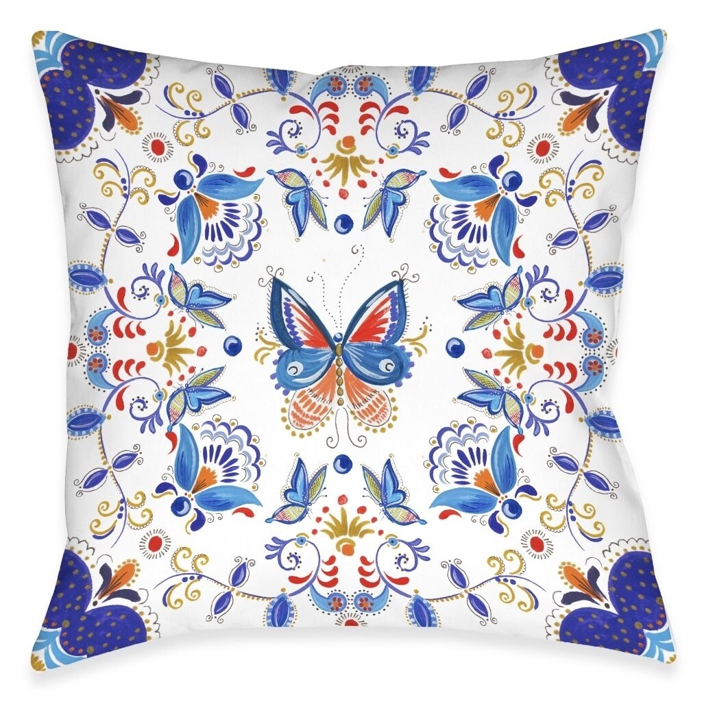 Shop Rainbow Butterfly Indoor Decorative Pillow Overstock 30697847 Logo butterfly with rainbow vector. overstock com