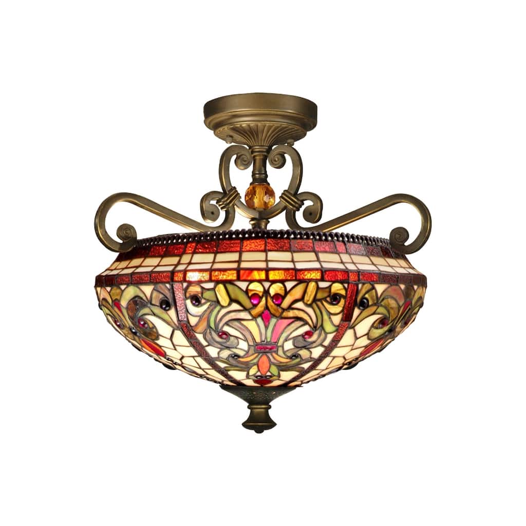 Baroque Tiffany Semi Flush Mount