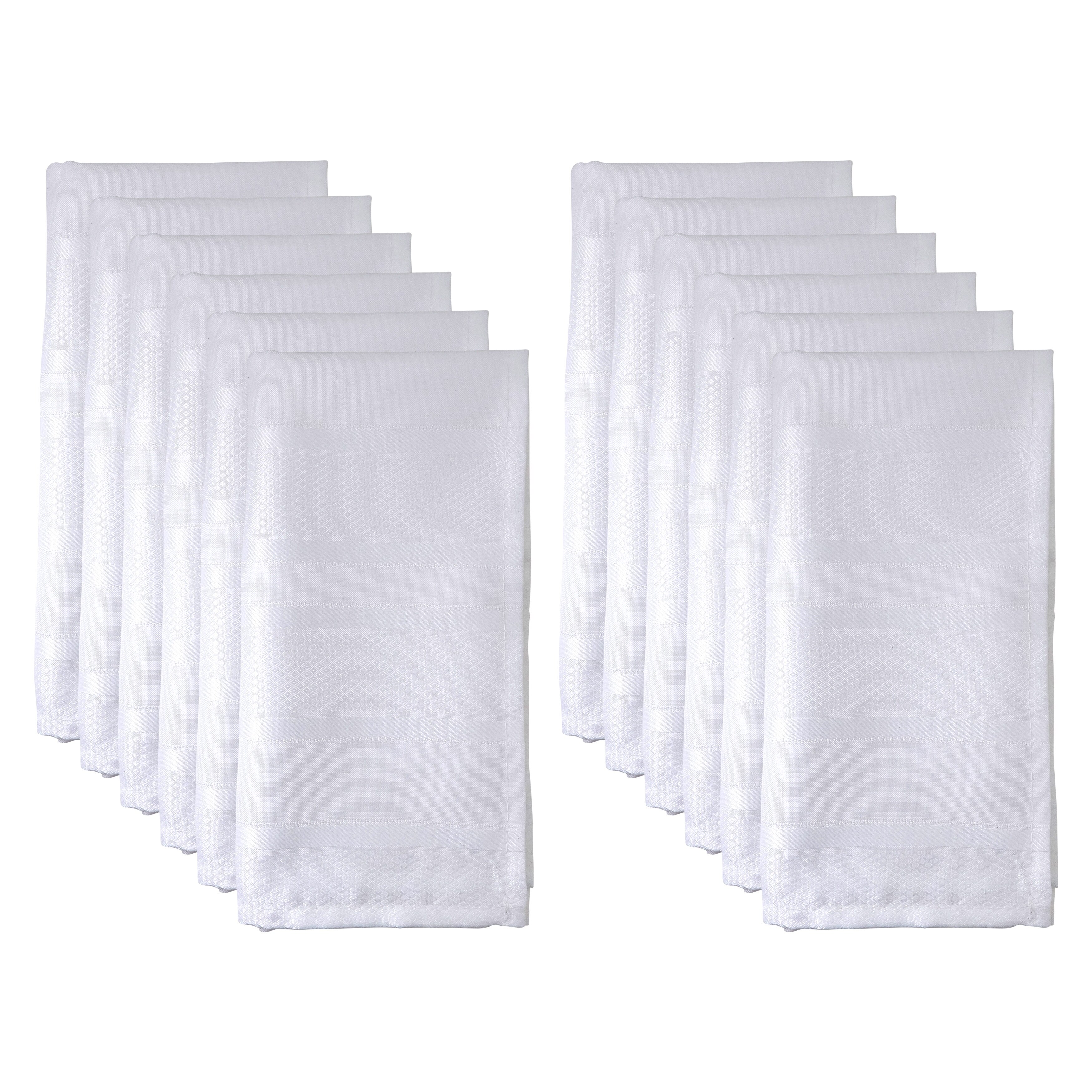 Set of 6 Cotton Napkins with Satin Jacquard Stripe/ Table top/ Down etc –  Down Etc