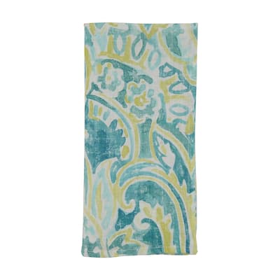 Linen Table Napkins with Distressed Paisley Design (Set of 4) - 20" x 20"