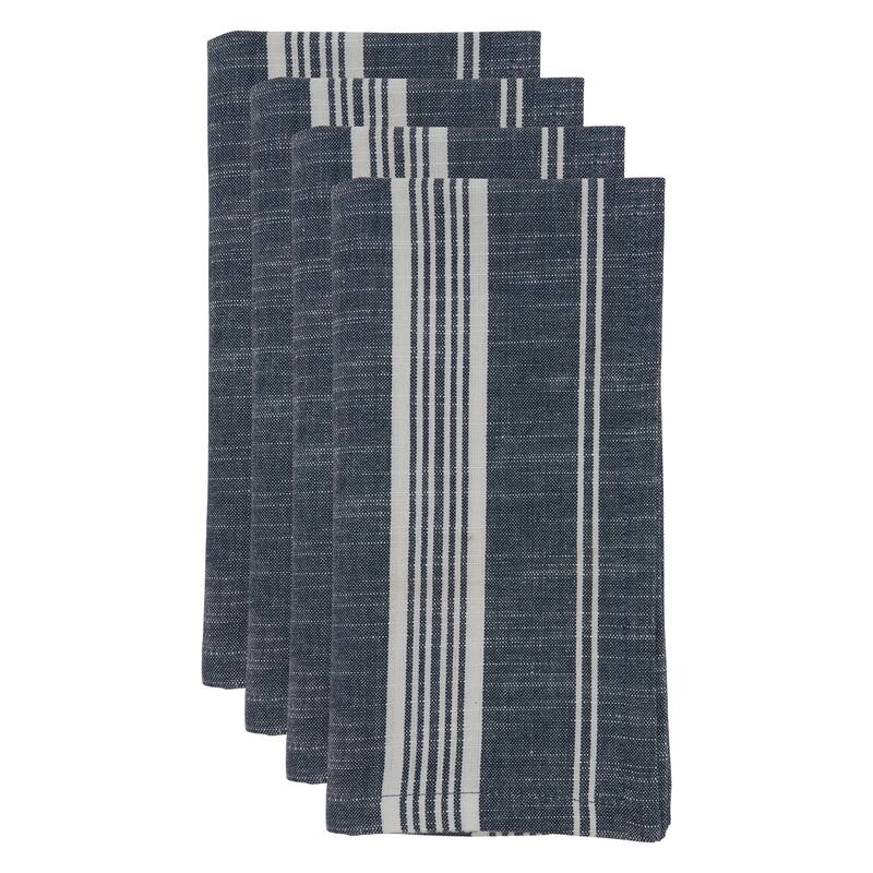 Striped Design Cotton Table Napkins (Set of 4) - 20" x 20"