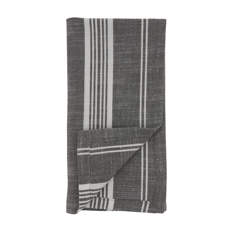 Striped Design Cotton Table Napkins (Set of 4) - 20" x 20"