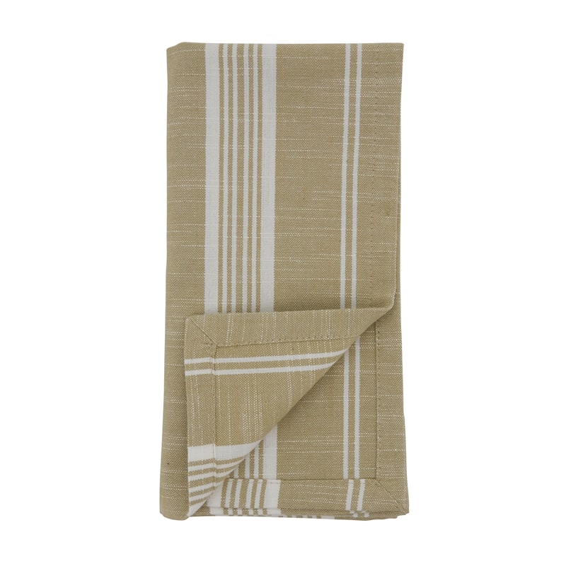 Striped Design Cotton Table Napkins (Set of 4) - 20" x 20"