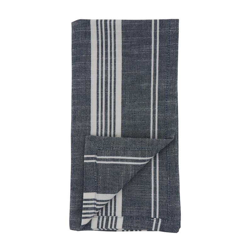 Striped Design Cotton Table Napkins (Set of 4) - 20" x 20"