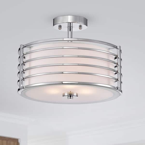 slide 2 of 4, Edwin Semi-Flush Mount 14 Inch Chandelier