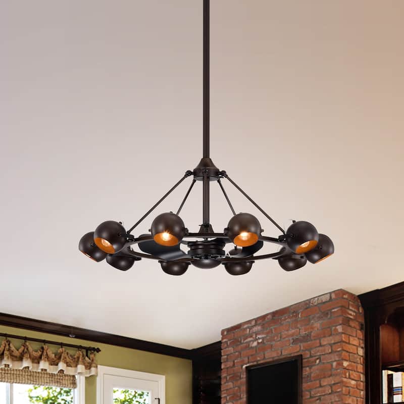 Carbon Loft Ingram Antique Bronze 39-inch 3-blade Lighted Ceiling Fan (Includes Remote)