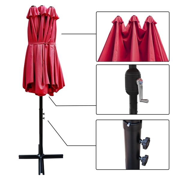 ruffled patio umbrella