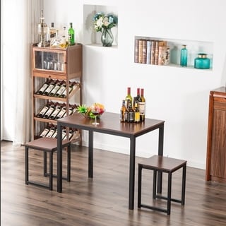 Porch and Den  Anthem 3-piece Counter Height Pub Table Set (Walnut)