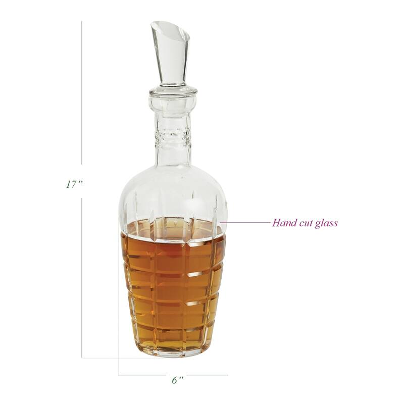 Hip Vintage Maxim Hand Cut and Polished Glass Decanter