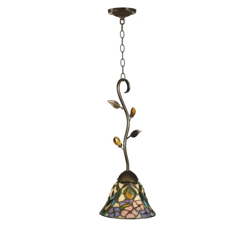 Crystal Peony Tiffany Hanging Fixture