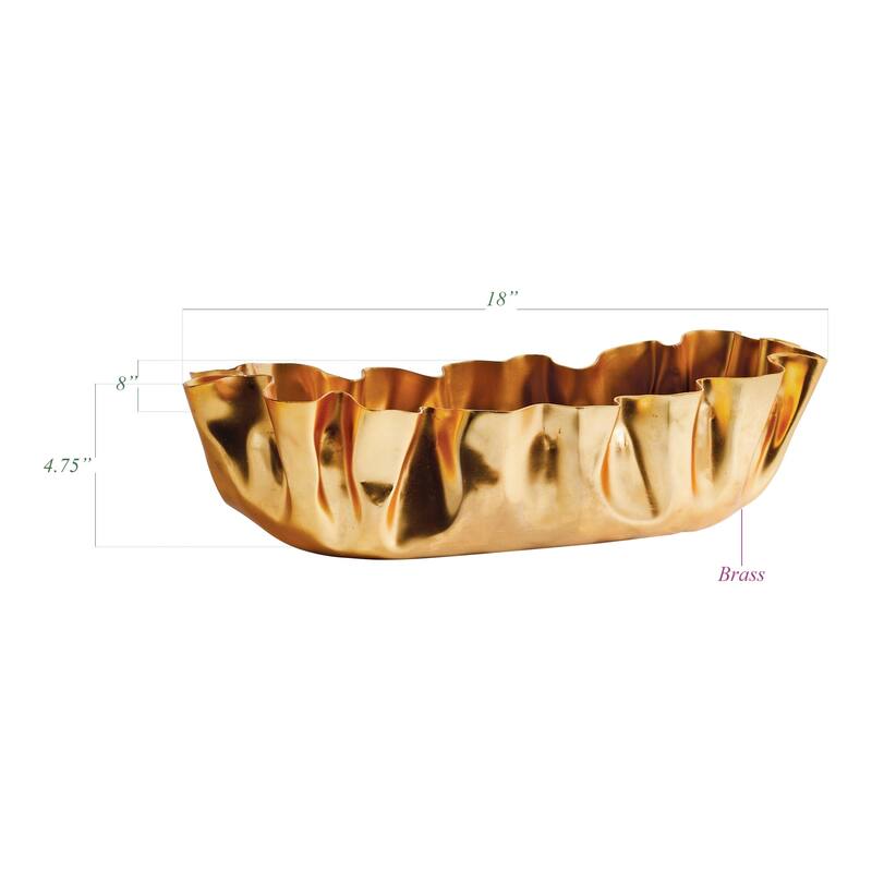 Hip Vintage Ina Rippled Bombay Gold Bowl