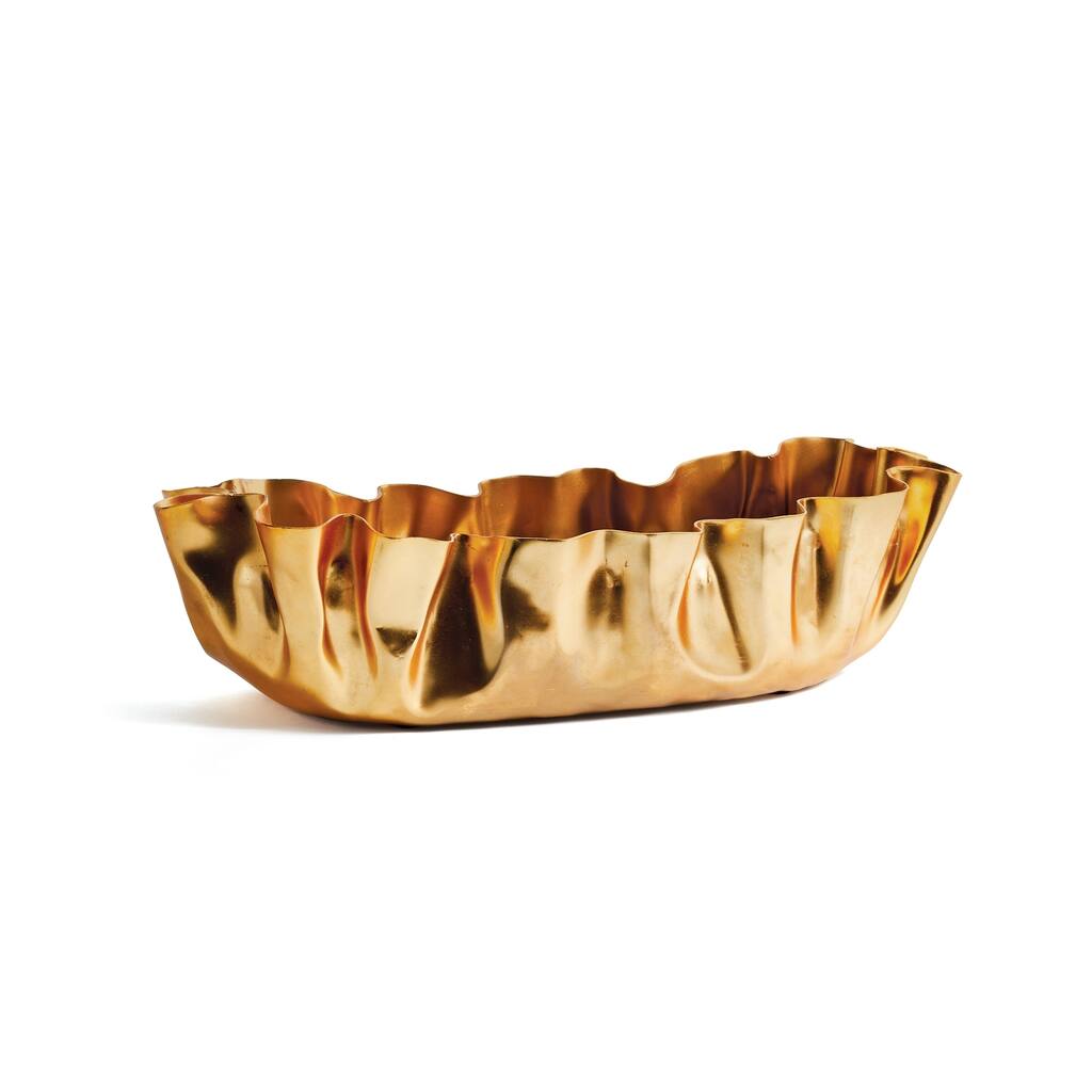 Hip Vintage Ina Rippled Bombay Gold Bowl